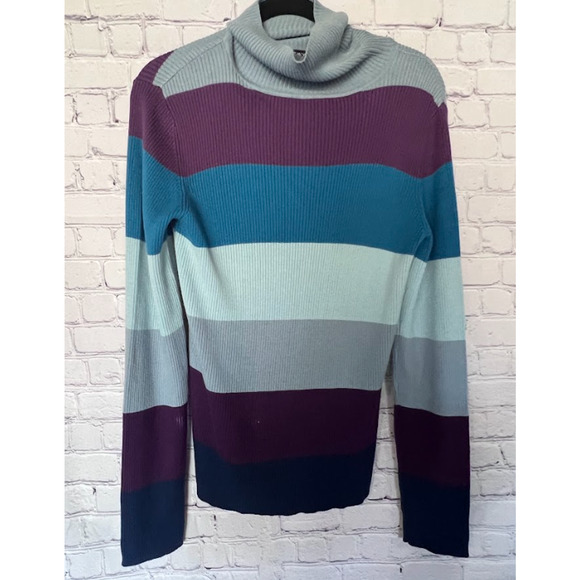 New York & Company Multicolor Turtleneck XL - Picture 1 of 4